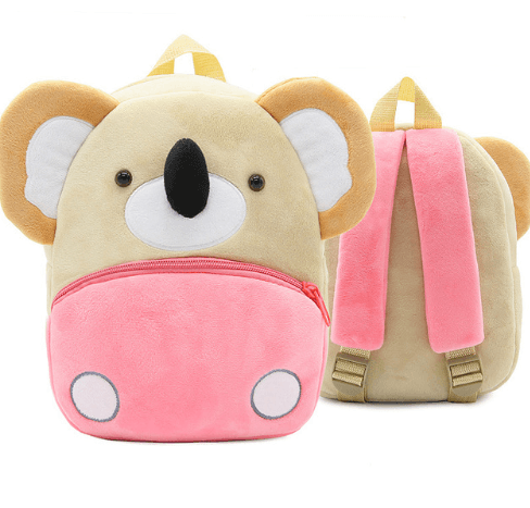 Children School Backpack Cartoon Rainbow Design Soft Plush Material For Toddler Baby Girls Kindergarten Kids School Bags - Mubimart