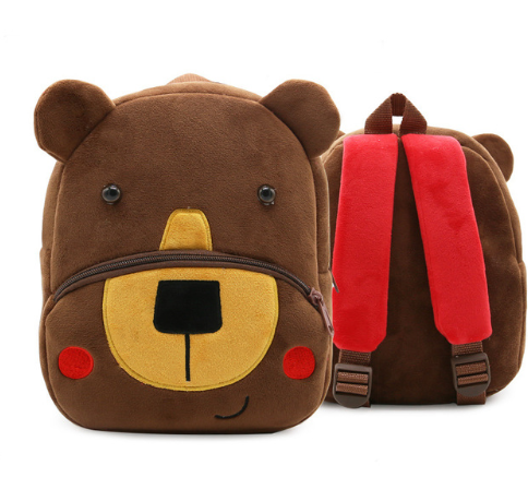 Children School Backpack Cartoon Rainbow  Design Soft Plush Material For Toddler Baby Girls Kindergarten Kids School Bags - Mubimart -  