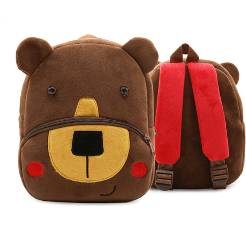 Children School Backpack Cartoon Rainbow Design Soft Plush Material For Toddler Baby Girls Kindergarten Kids School Bags - Mubimart