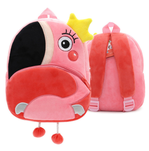 Children School Backpack Cartoon Rainbow  Design Soft Plush Material For Toddler Baby Girls Kindergarten Kids School Bags - Mubimart -  