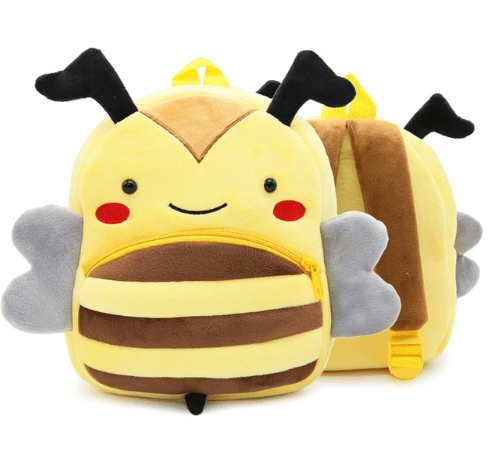 Children School Backpack Cartoon Rainbow Design Soft Plush Material For Toddler Baby Girls Kindergarten Kids School Bags - Mubimart