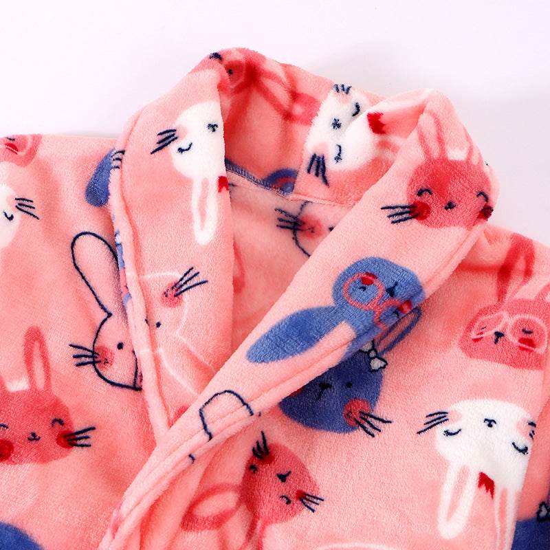 Children's Autumn And Winter Flannel Pajamas Home Clothes Boys And Girls - Mubimart