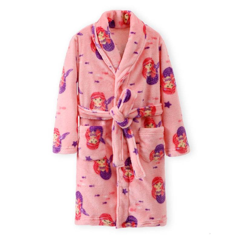 Children's Autumn And Winter Flannel Pajamas Home Clothes Boys And Girls - Mubimart