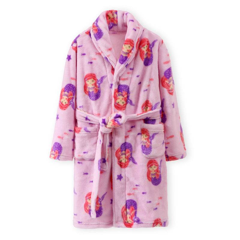 Children's Autumn And Winter Flannel Pajamas Home Clothes Boys And Girls - Mubimart