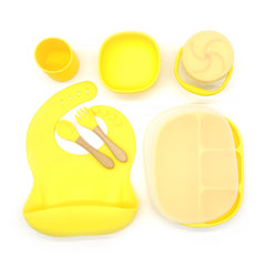 Children's Bowl Dinner Plate Spoon Fork Anti-drop Snack Cup Feeding Tableware Set - Mubimart -  