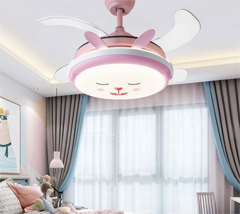 Children's Ceiling Fan Light In Domestic Bedroom - Mubimart - Ceiling Fans 