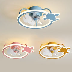 Children's Ceiling Mounted Bedroom Fan Lamp - Mubimart -  