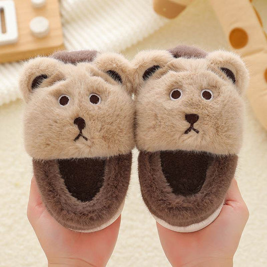 Children's Cotton Shoes Cartoon Cute Boys And Girls Indoor Non-slip Baby Warm Cotton - Mubimart
