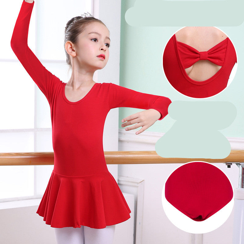 Children's Dance Clothes, Girls' Practice Clothes, Girls Short-sleeved Tutu - Mubimart - Girl Dress 