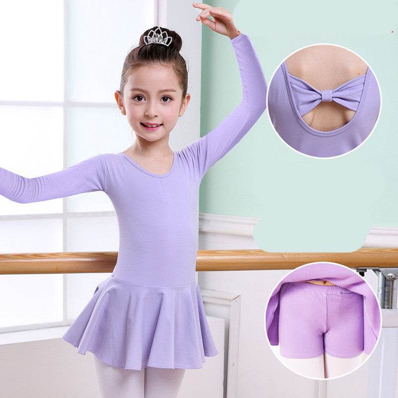 Children's Dance Clothes, Girls' Practice Clothes, Girls Short-sleeved Tutu - Mubimart