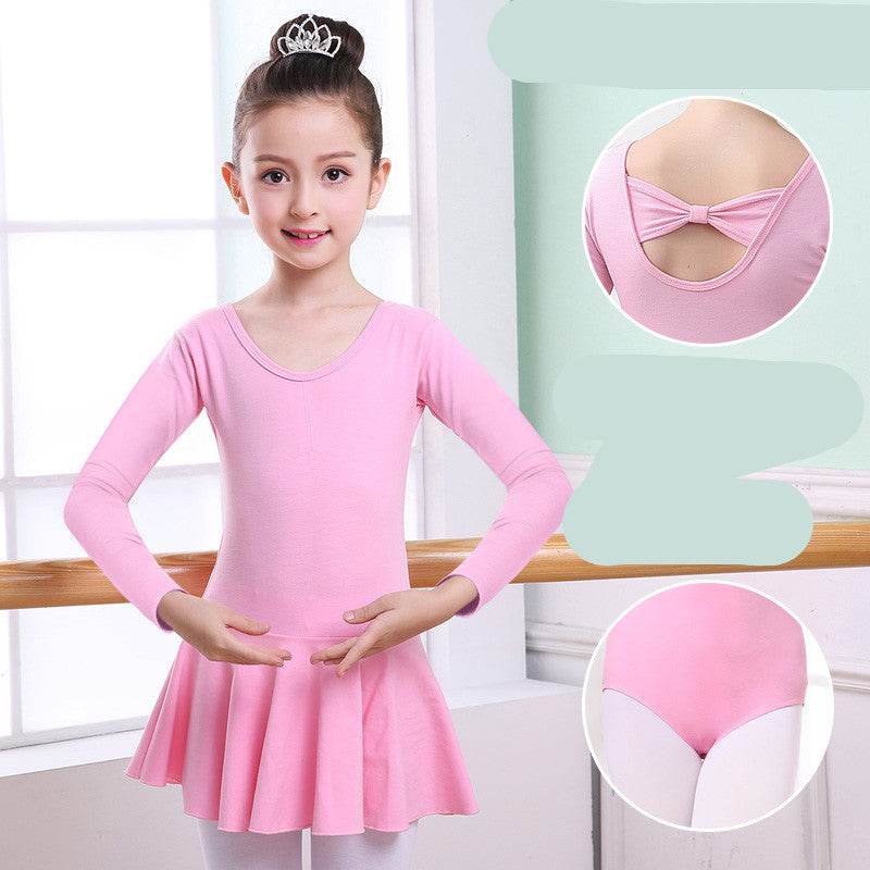 Children's Dance Clothes, Girls' Practice Clothes, Girls Short-sleeved Tutu - Mubimart