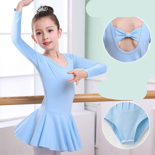 Children's Dance Clothes, Girls' Practice Clothes, Girls Short-sleeved Tutu - Mubimart