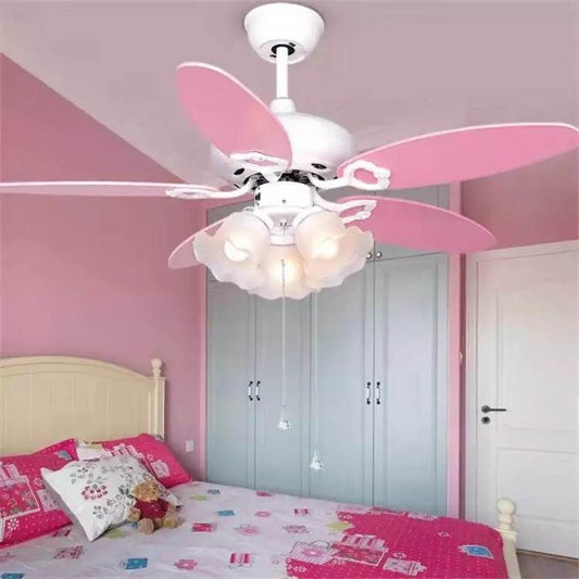 Children's Fan Lights Dining Room Ceiling Fan Lights With LED - Mubimart