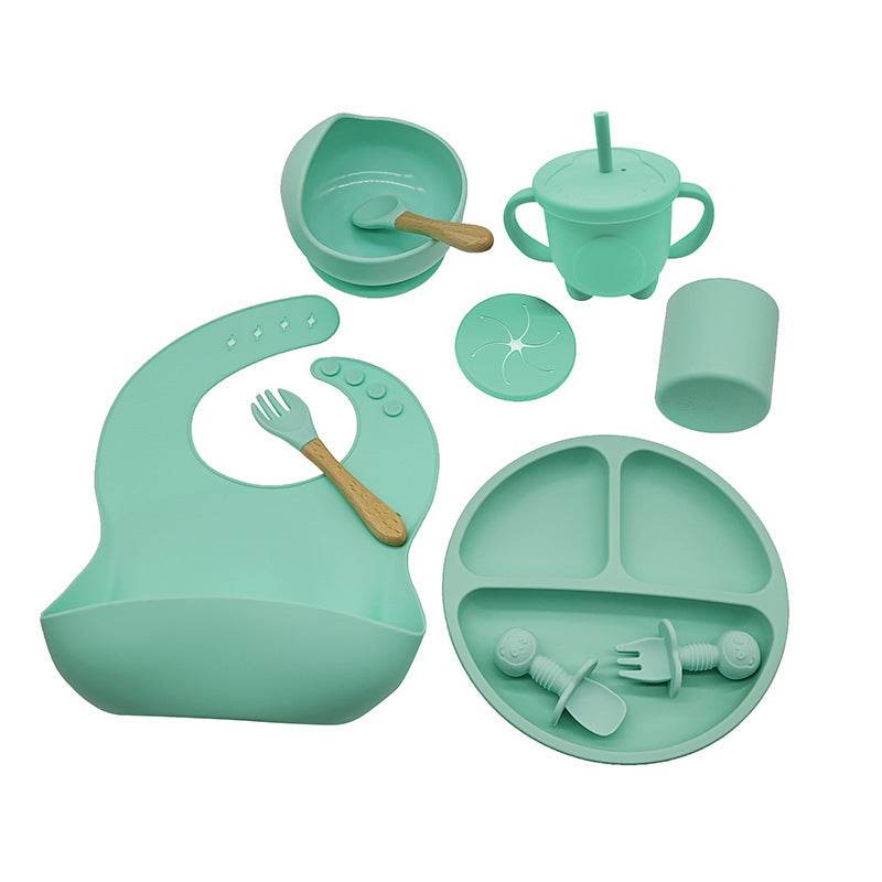 Children's Feeding Silicone Dinner Plate Set - Mubimart