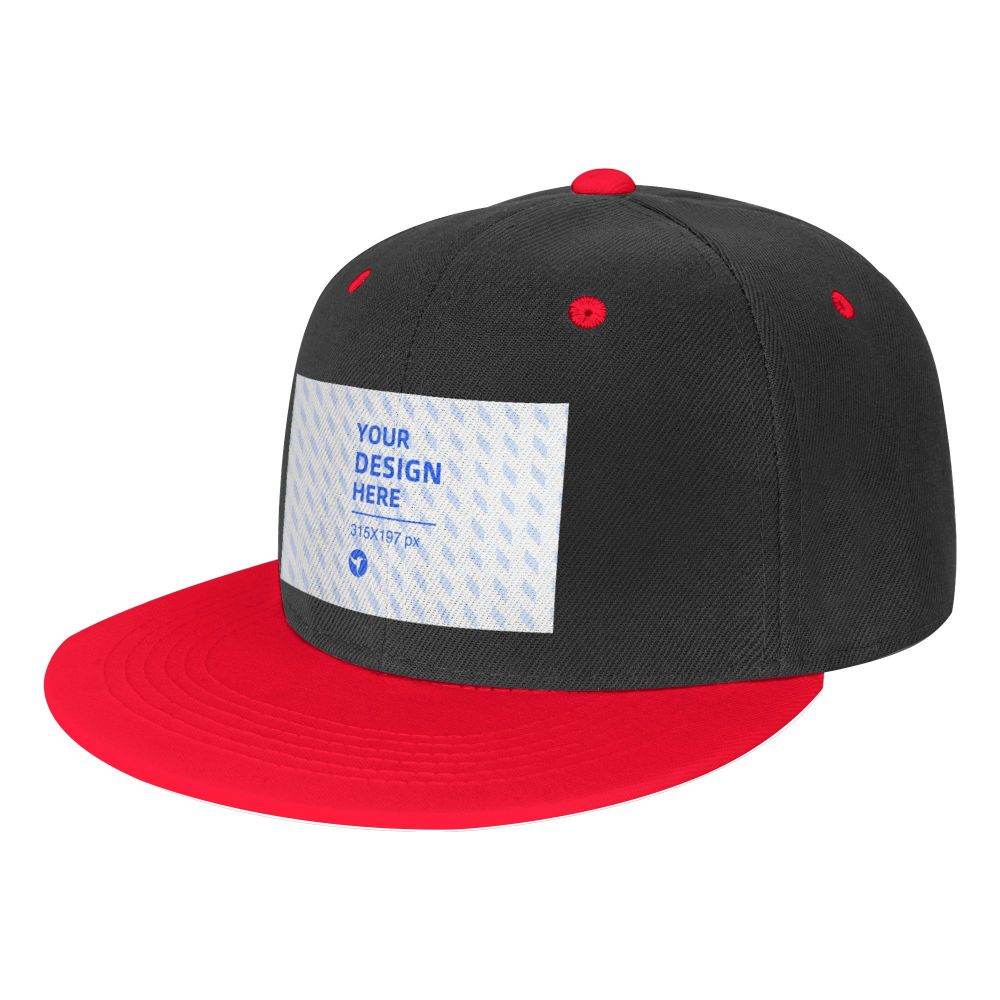 Children's Flat Brim Contrast Hip Hop Hat - Mubimart