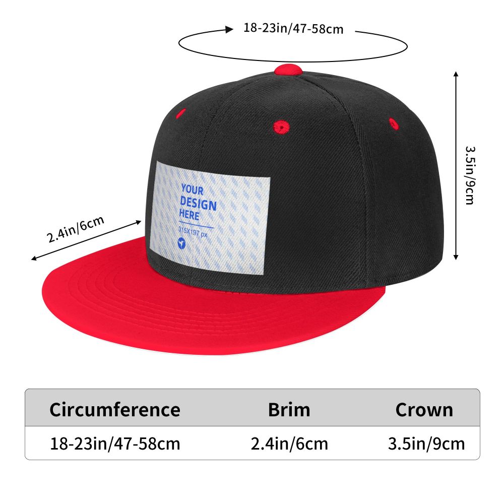 Children's Flat Brim Contrast Hip Hop Hat - Mubimart -  