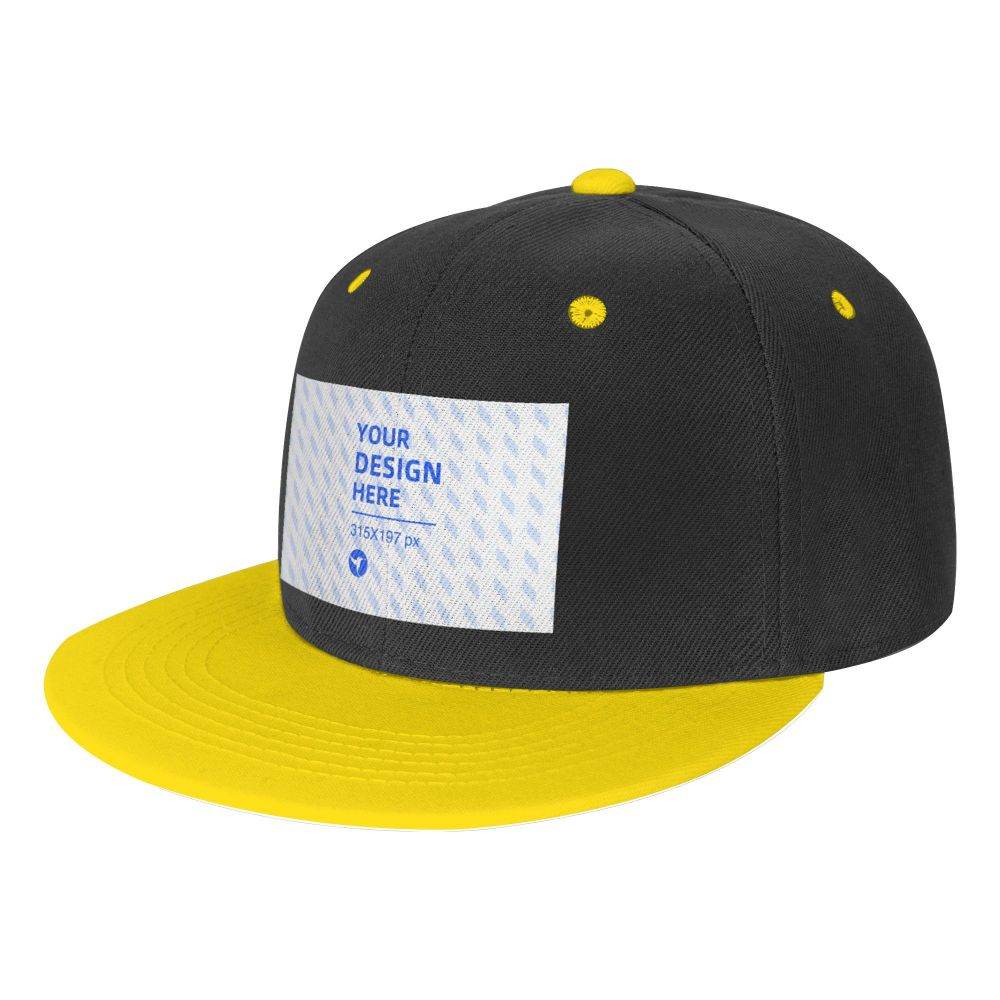 Children's Flat Brim Contrast Hip Hop Hat - Mubimart