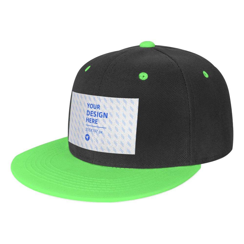 Children's Flat Brim Contrast Hip Hop Hat - Mubimart