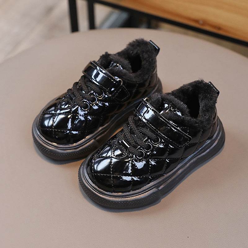 Children's Fleece-lined Warm Cotton Baby Boys' Shoes - Mubimart