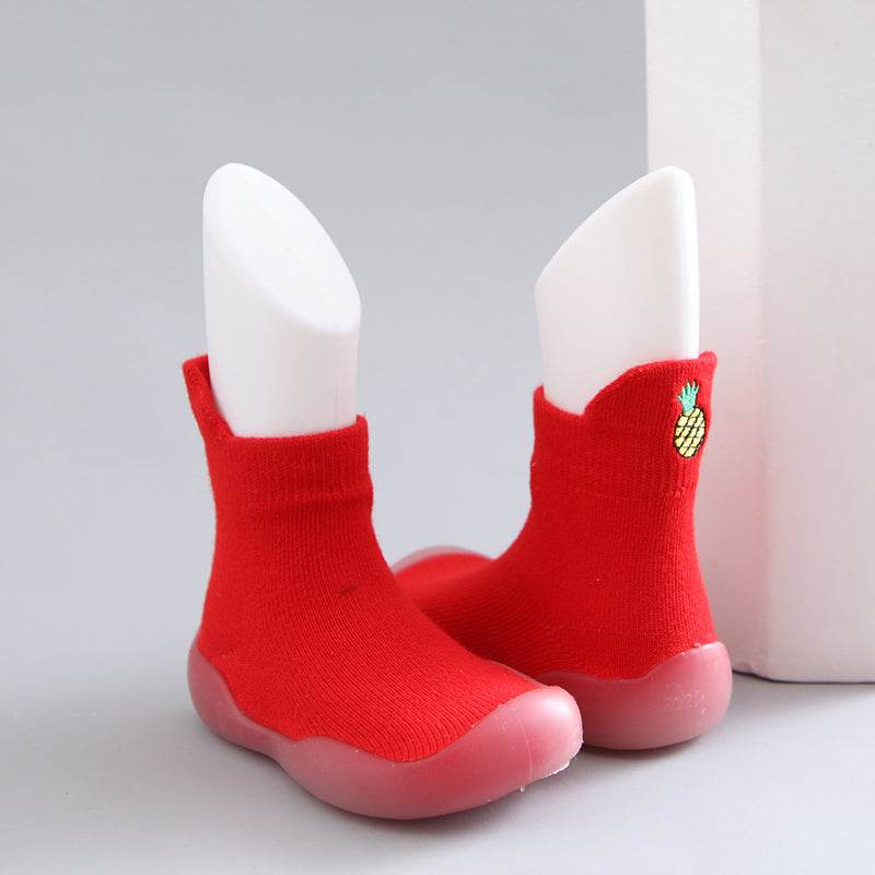 Children's Floor Socks 0-4 Years Old Baby Rubber-soled Non-slip Toddler Socks - Mubimart