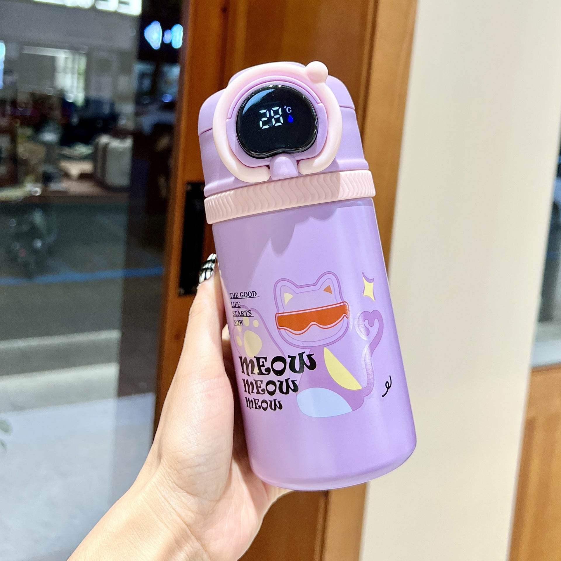 Children's Intelligent Thermal Insulation Cup Large Capacity Portable - Mubimart