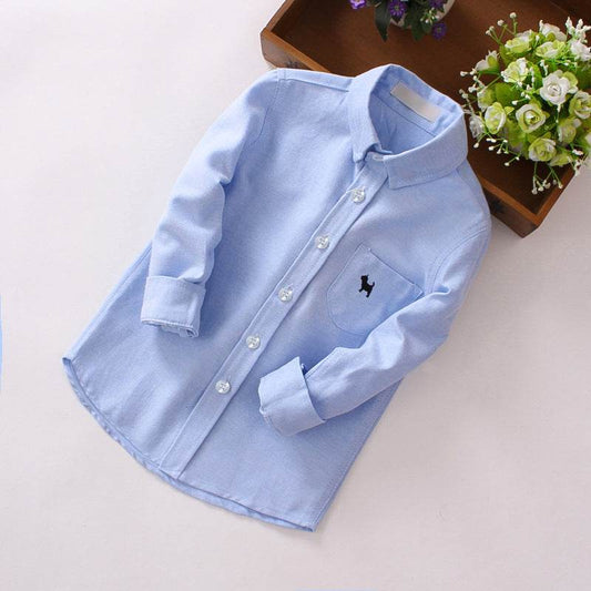 Children's Shirts Boys' Long-sleeved Shirts - Mubimart
