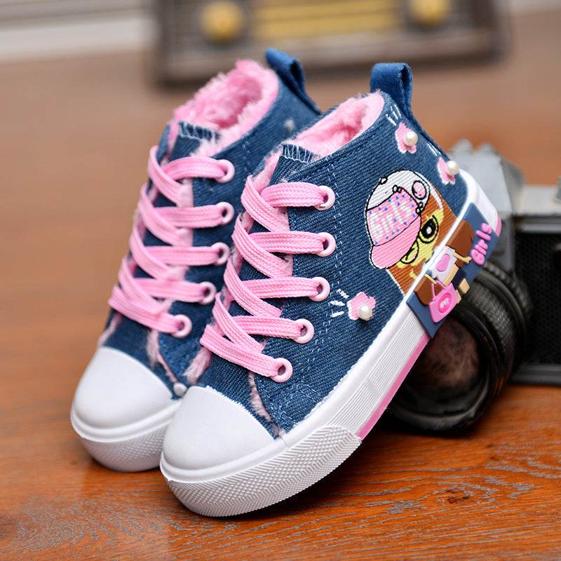 Children's Shoes Canvas Girls' Sneakers - Mubimart