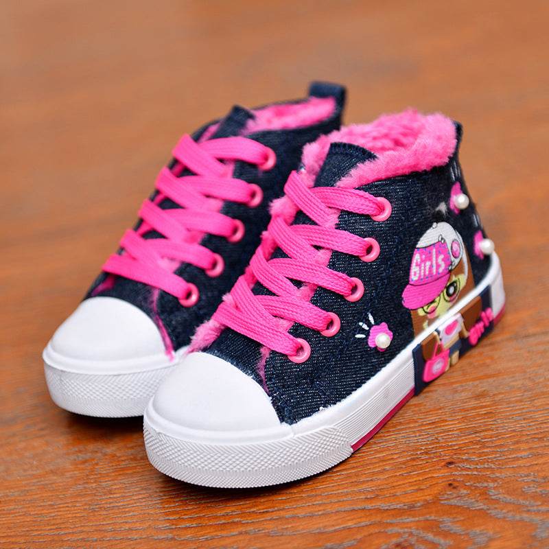 Children's Shoes Canvas Girls' Sneakers - Mubimart