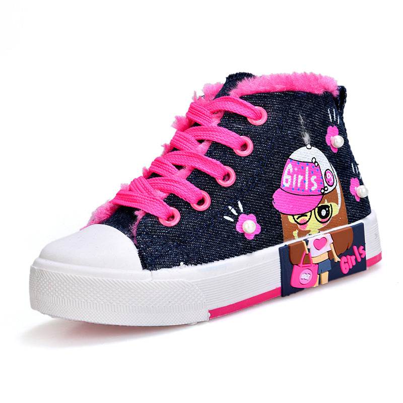 Children's Shoes Canvas Girls' Sneakers - Mubimart