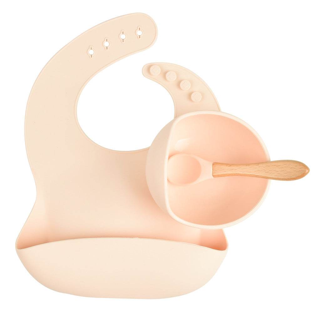 Children's Silicone Dinner Plate Baby Silicone Suction Cup Bowl Complementary Food Set - Mubimart
