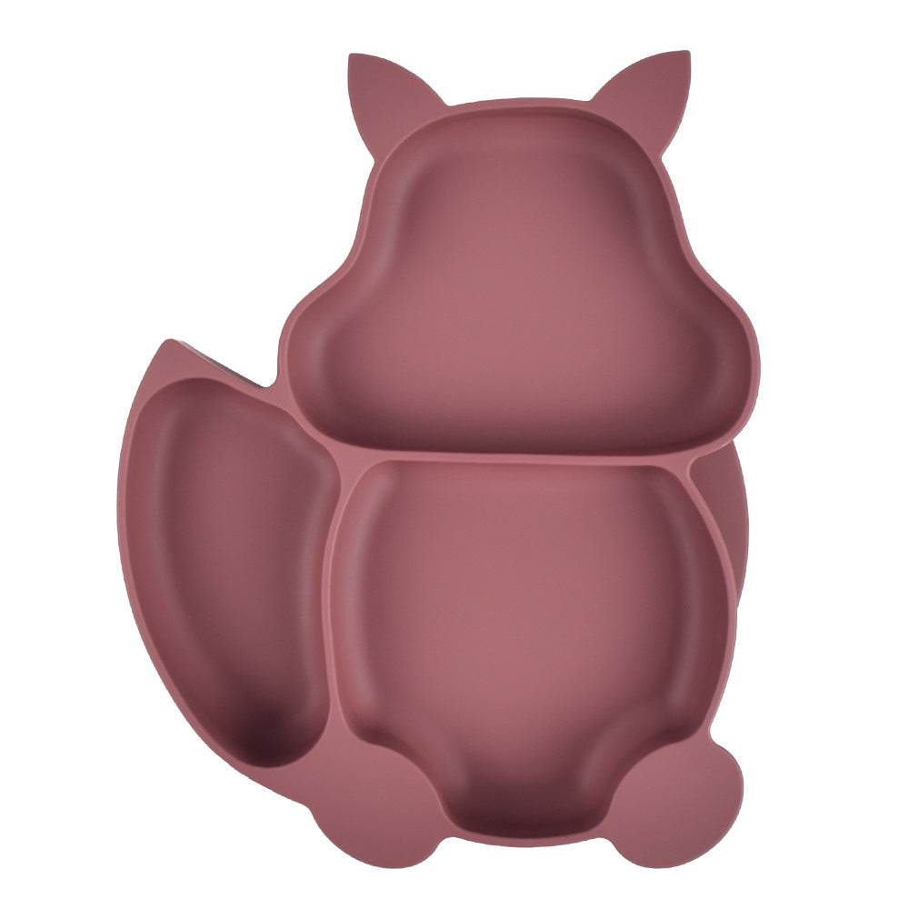 Children's Silicone Dinner Plate Baby Silicone Suction Cup Bowl Complementary Food Set - Mubimart