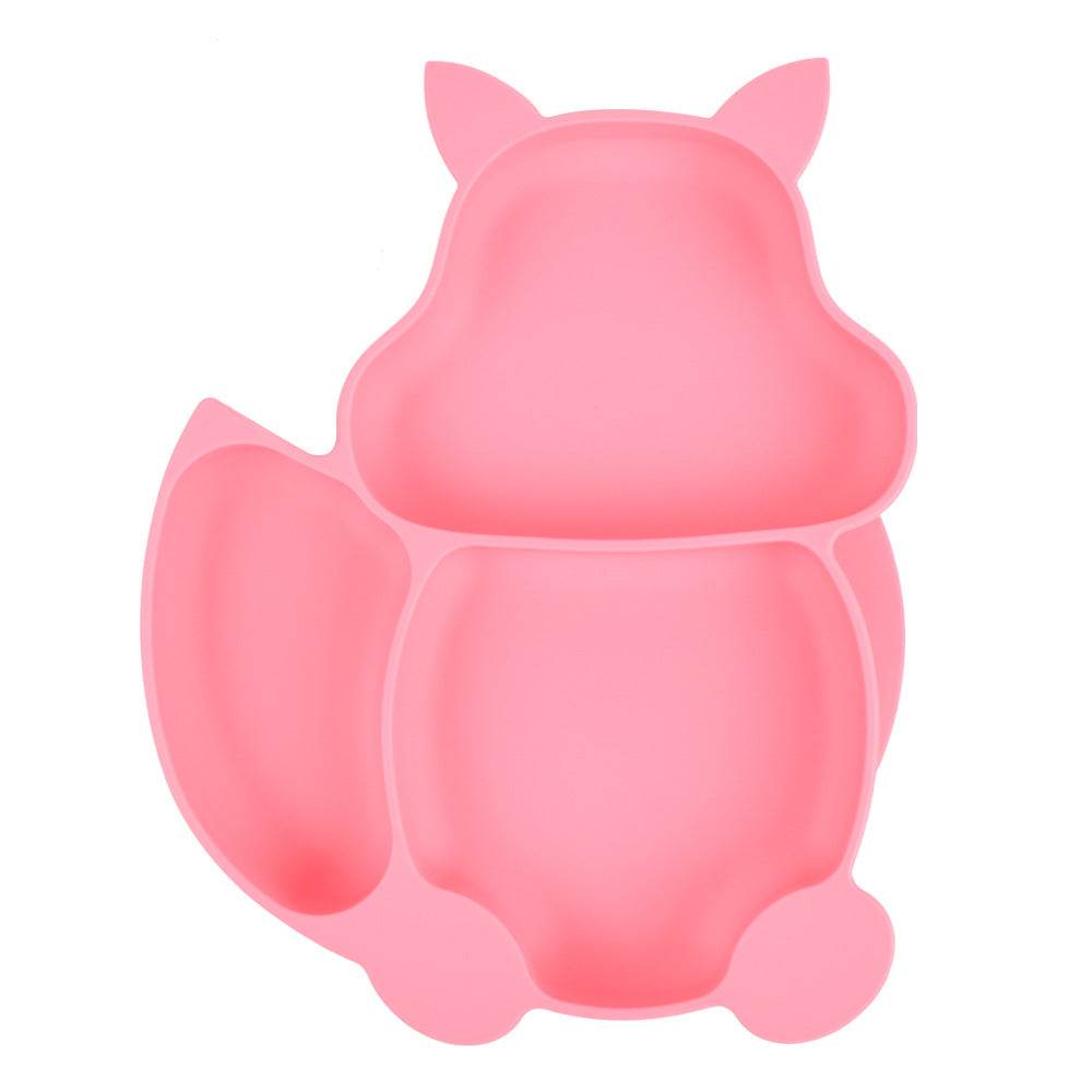 Children's Silicone Dinner Plate Baby Silicone Suction Cup Bowl Complementary Food Set - Mubimart