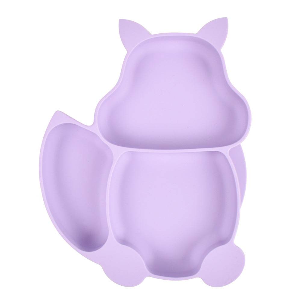 Children's Silicone Dinner Plate Baby Silicone Suction Cup Bowl Complementary Food Set - Mubimart