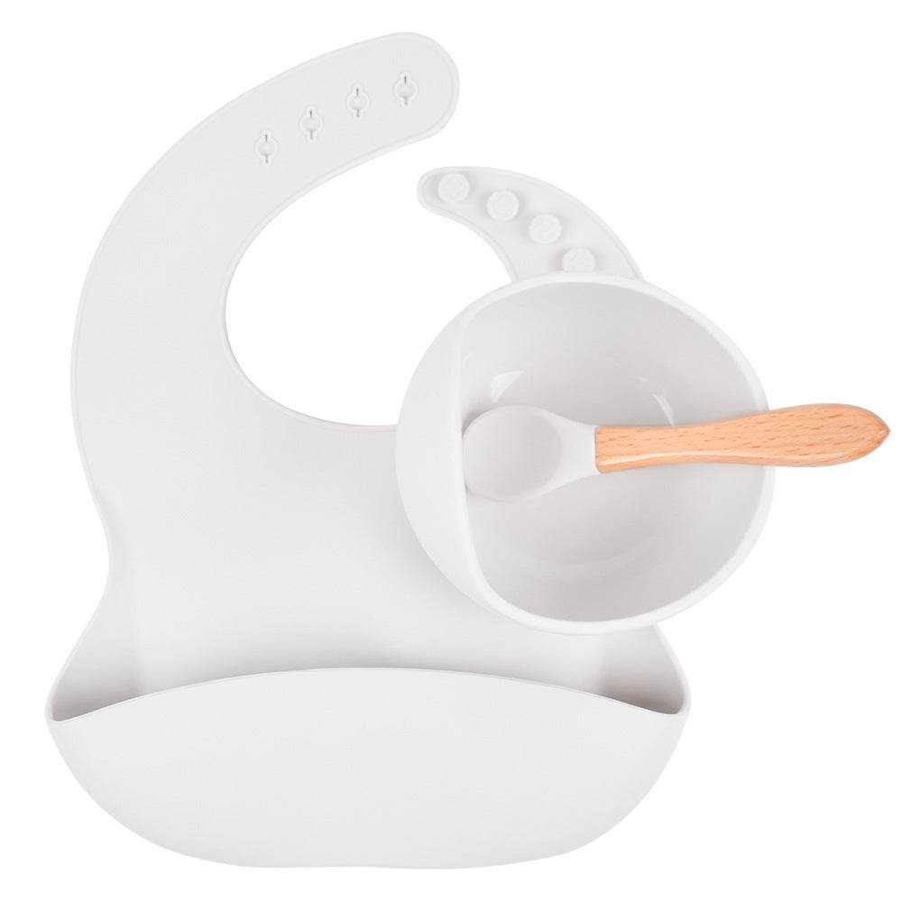 Children's Silicone Dinner Plate Baby Silicone Suction Cup Bowl Complementary Food Set - Mubimart