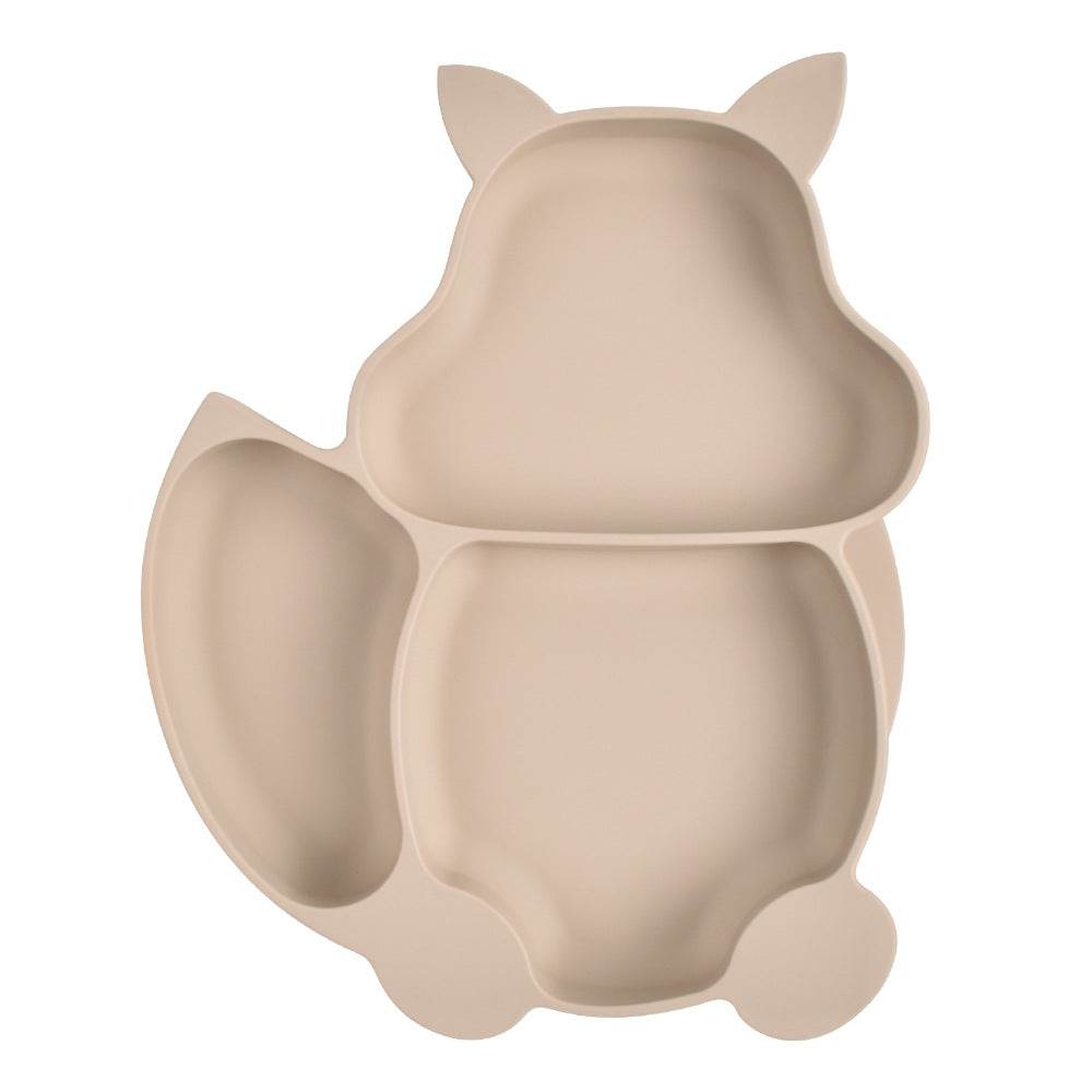 Children's Silicone Dinner Plate Baby Silicone Suction Cup Bowl Complementary Food Set - Mubimart