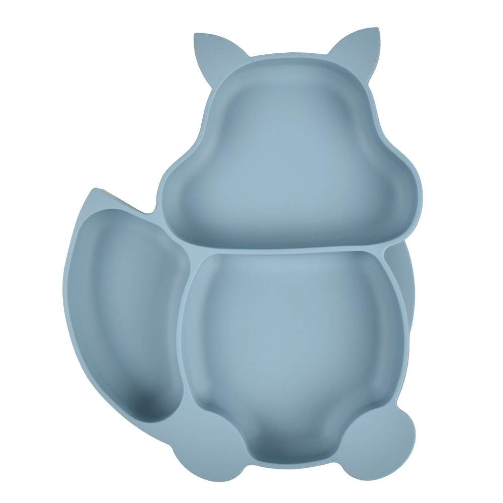 Children's Silicone Dinner Plate Baby Silicone Suction Cup Bowl Complementary Food Set - Mubimart