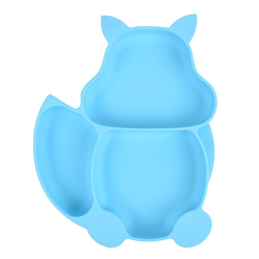 Children's Silicone Dinner Plate Baby Silicone Suction Cup Bowl Complementary Food Set - Mubimart