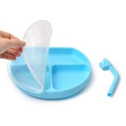 Children's Silicone Dinner Plate Baby Silicone Suction Cup Bowl Complementary Food Set - Mubimart