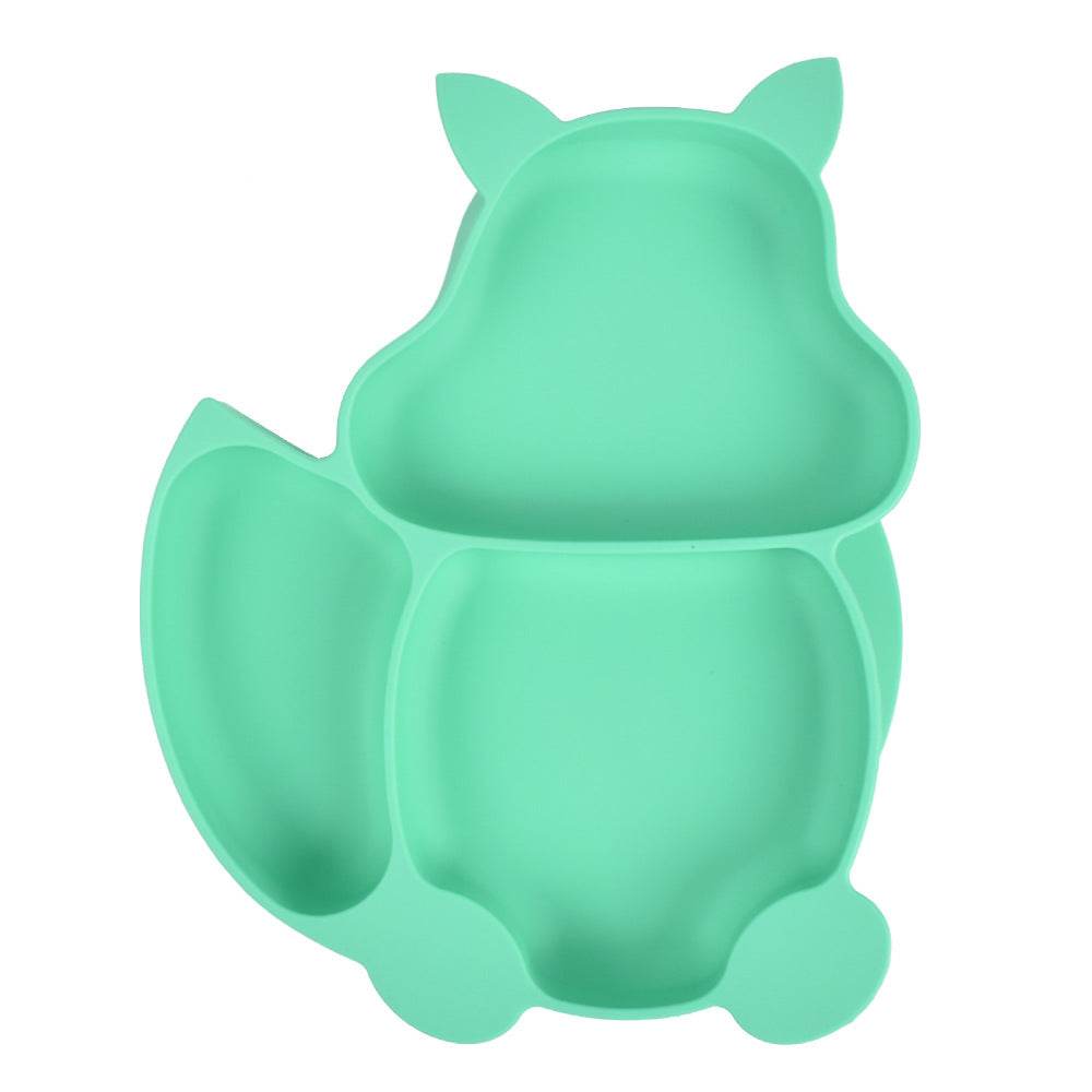 Children's Silicone Dinner Plate Baby Silicone Suction Cup Bowl Complementary Food Set - Mubimart