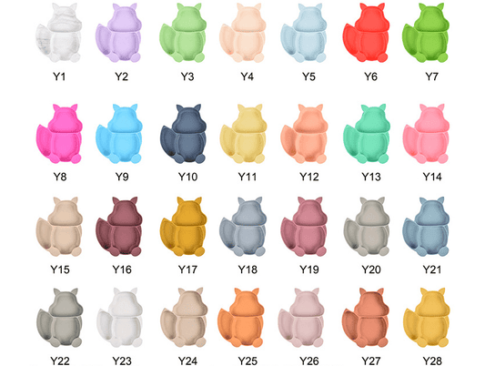 Children's Silicone Dinner Plate Baby Silicone Suction Cup Bowl Complementary Food Set - Mubimart