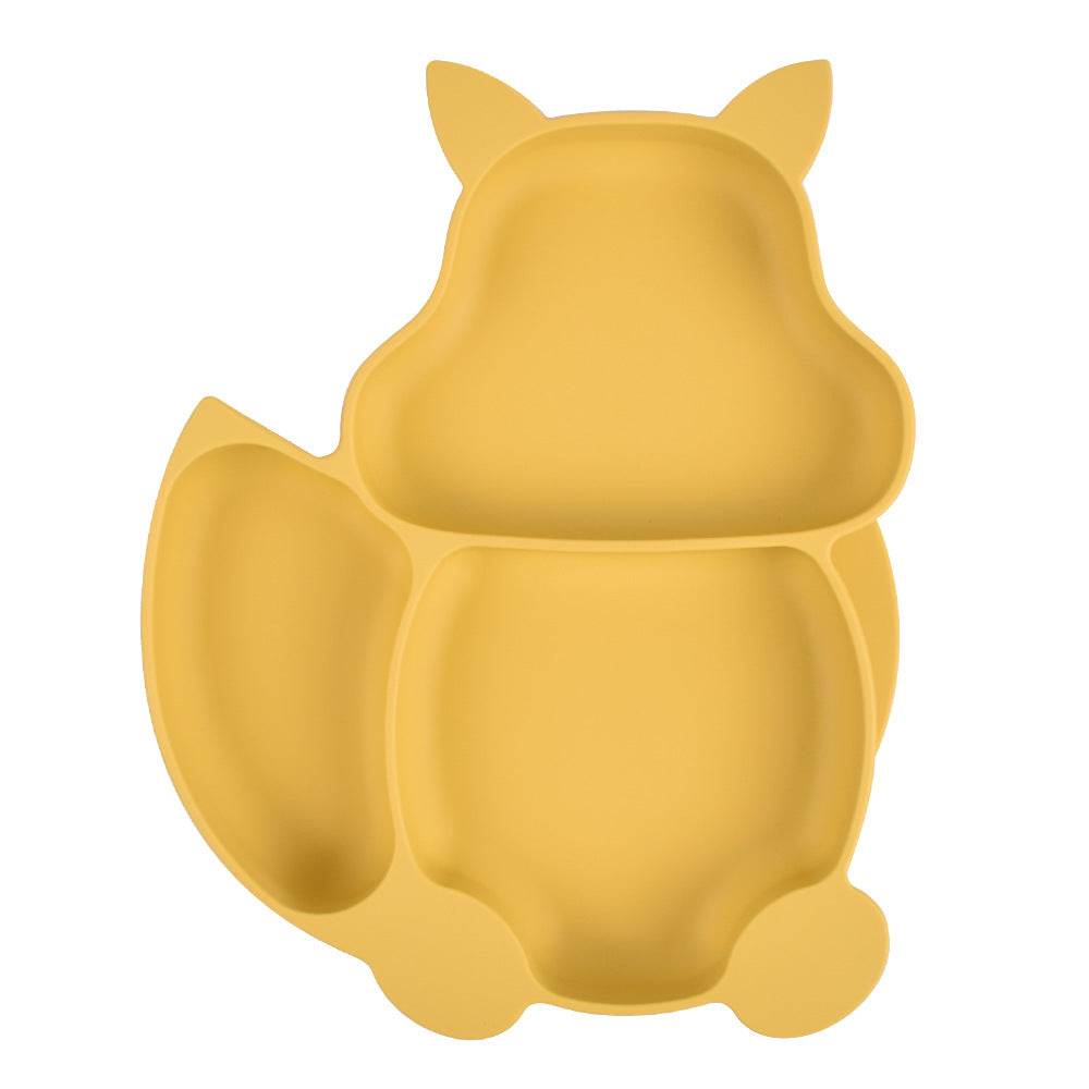 Children's Silicone Dinner Plate Baby Silicone Suction Cup Bowl Complementary Food Set - Mubimart