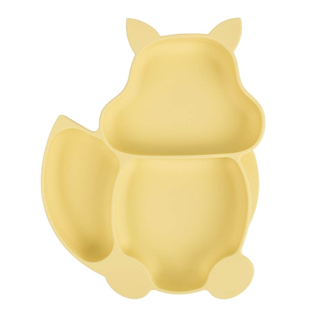 Children's Silicone Dinner Plate Baby Silicone Suction Cup Bowl Complementary Food Set - Mubimart