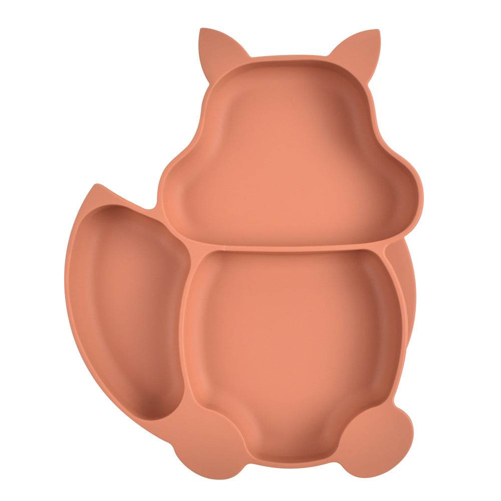 Children's Silicone Dinner Plate Baby Silicone Suction Cup Bowl Complementary Food Set - Mubimart