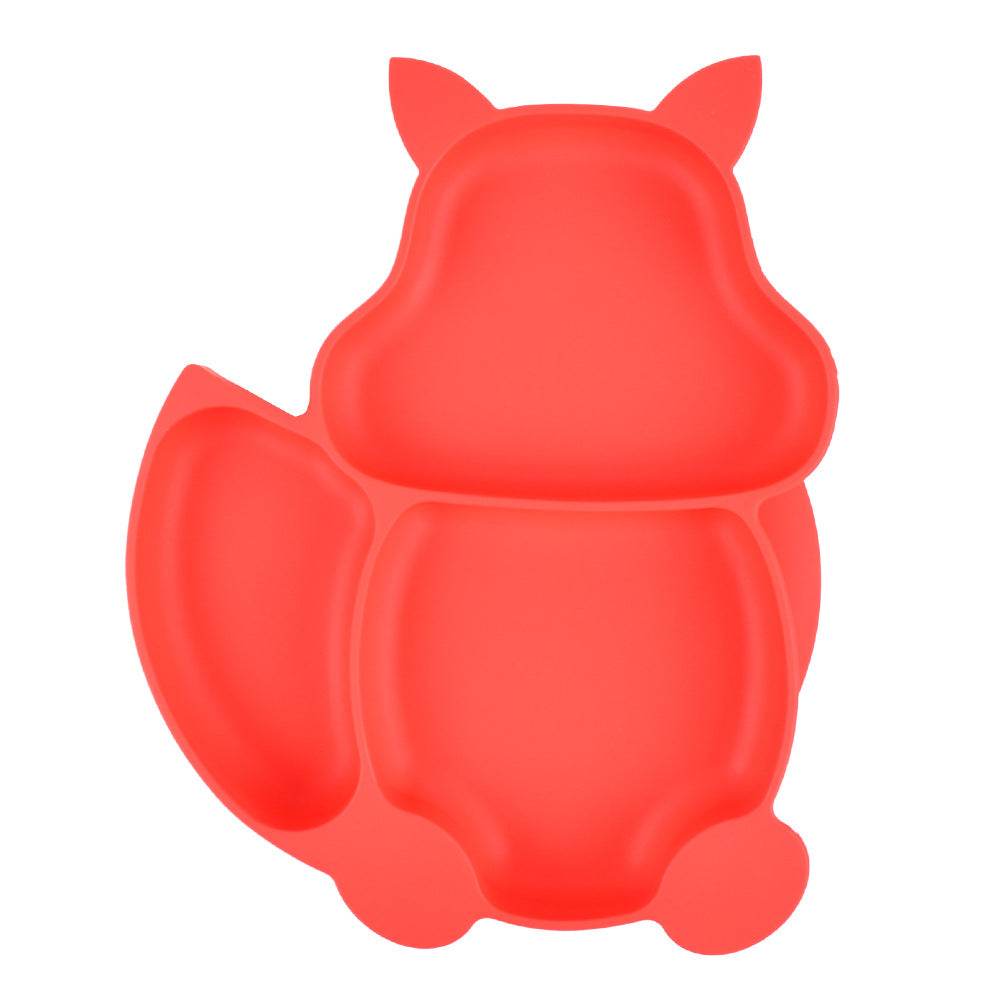 Children's Silicone Dinner Plate Baby Silicone Suction Cup Bowl Complementary Food Set - Mubimart