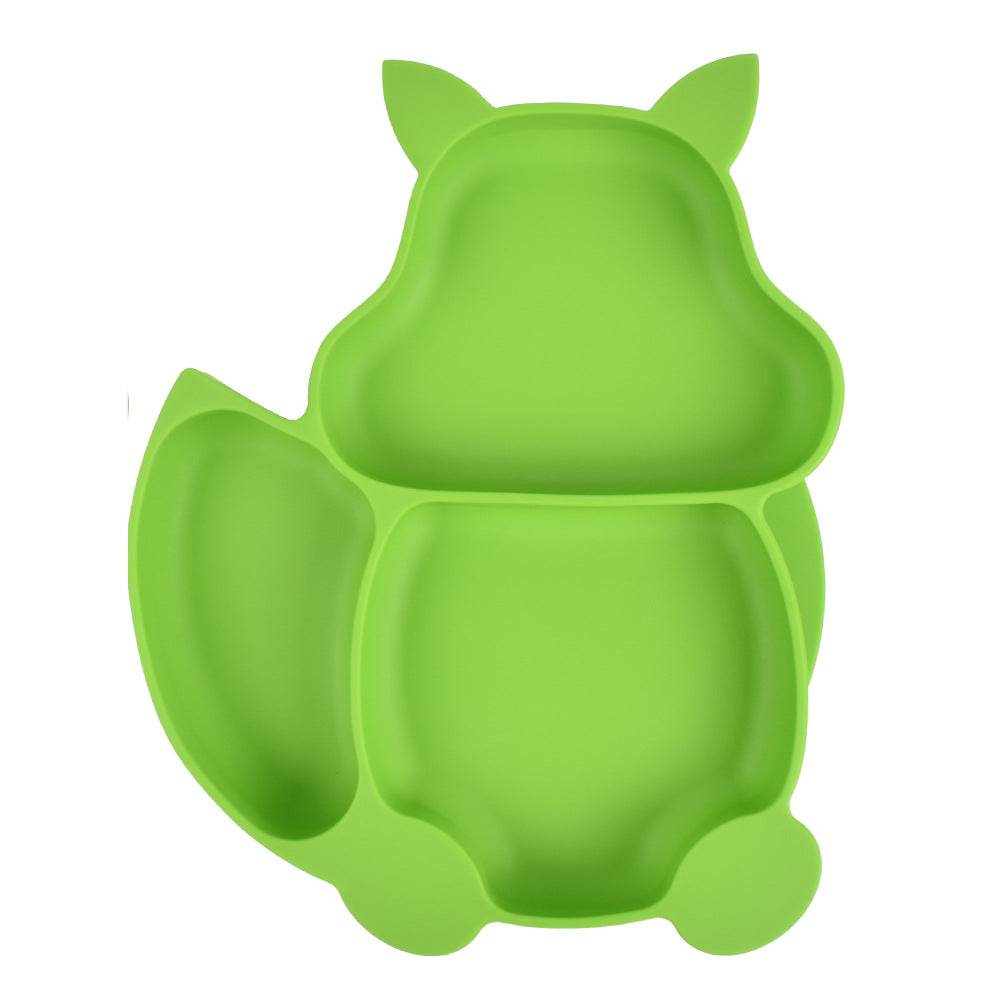 Children's Silicone Dinner Plate Baby Silicone Suction Cup Bowl Complementary Food Set - Mubimart