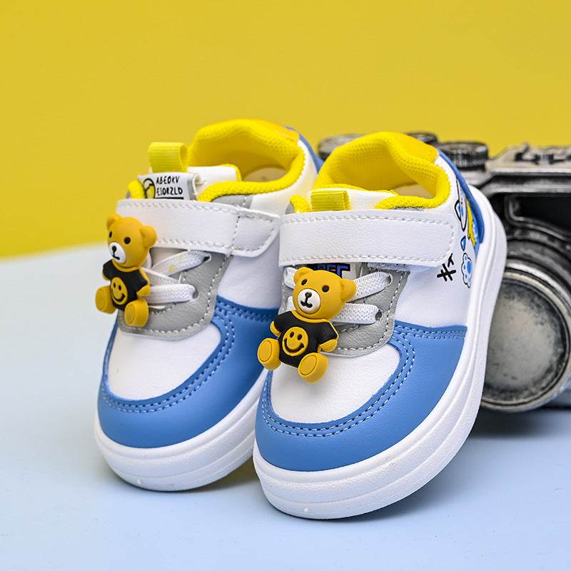 Children's Sneakers Baby Toddler Boys And Girls Leather Surface Baby Shoes - Mubimart