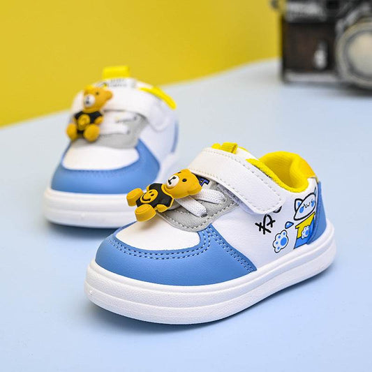 Children's Sneakers Baby Toddler Boys And Girls Leather Surface Baby Shoes - Mubimart