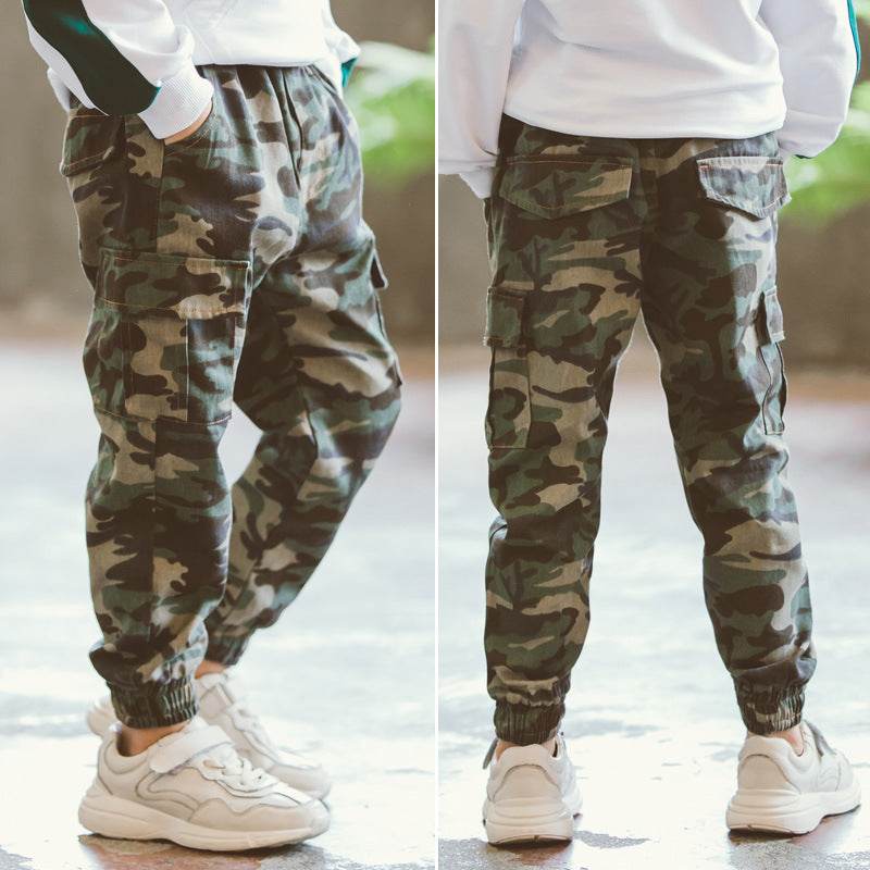 Children's Sports Military Camouflage Casual Trousers - Mubimart