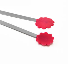 Children's Stainless Steel Mini Food Tongs Silicone Sugar Cubes - Mubimart -  