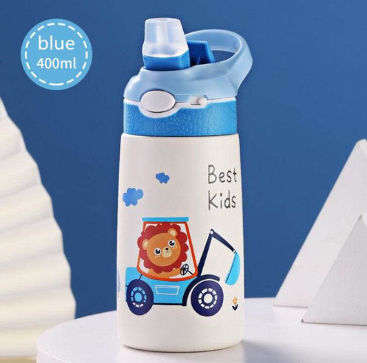 Children's Stainless Steel Thermo Cup With Straw - Mubimart